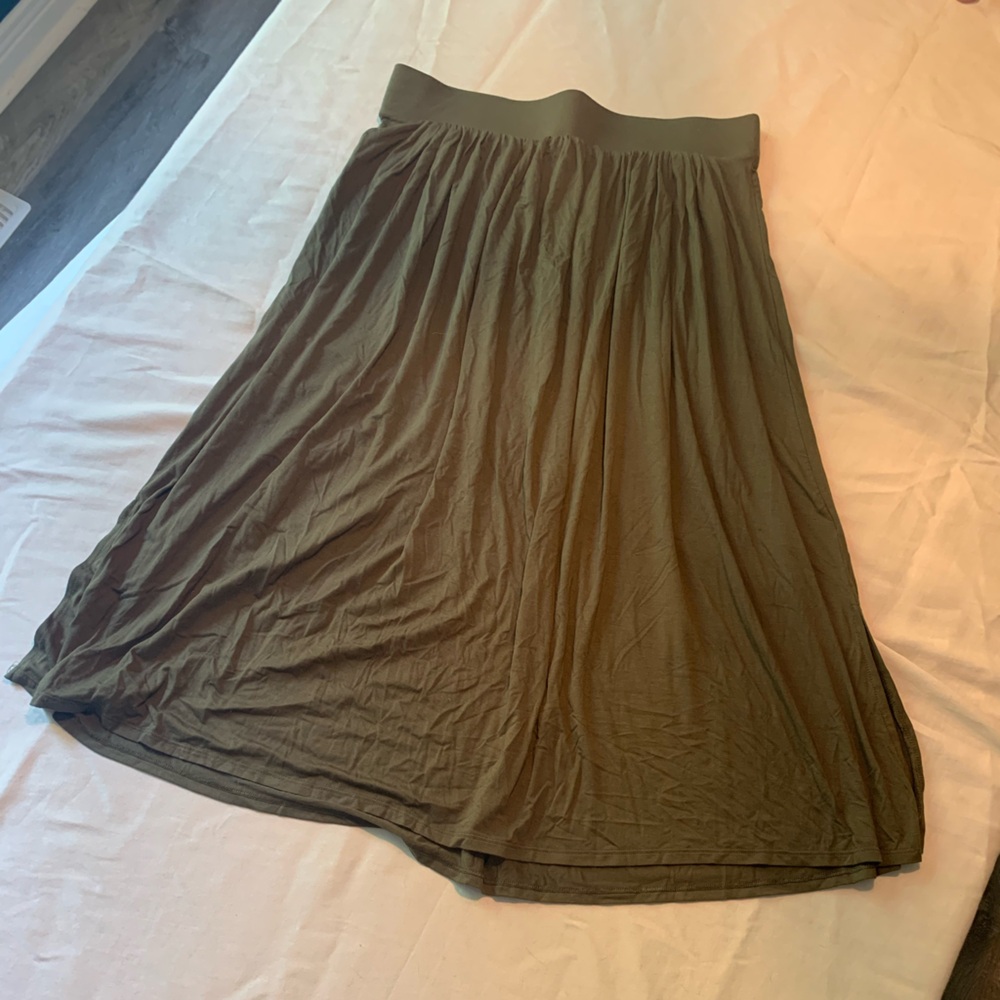 L GAP Khaki A-Line Skirt